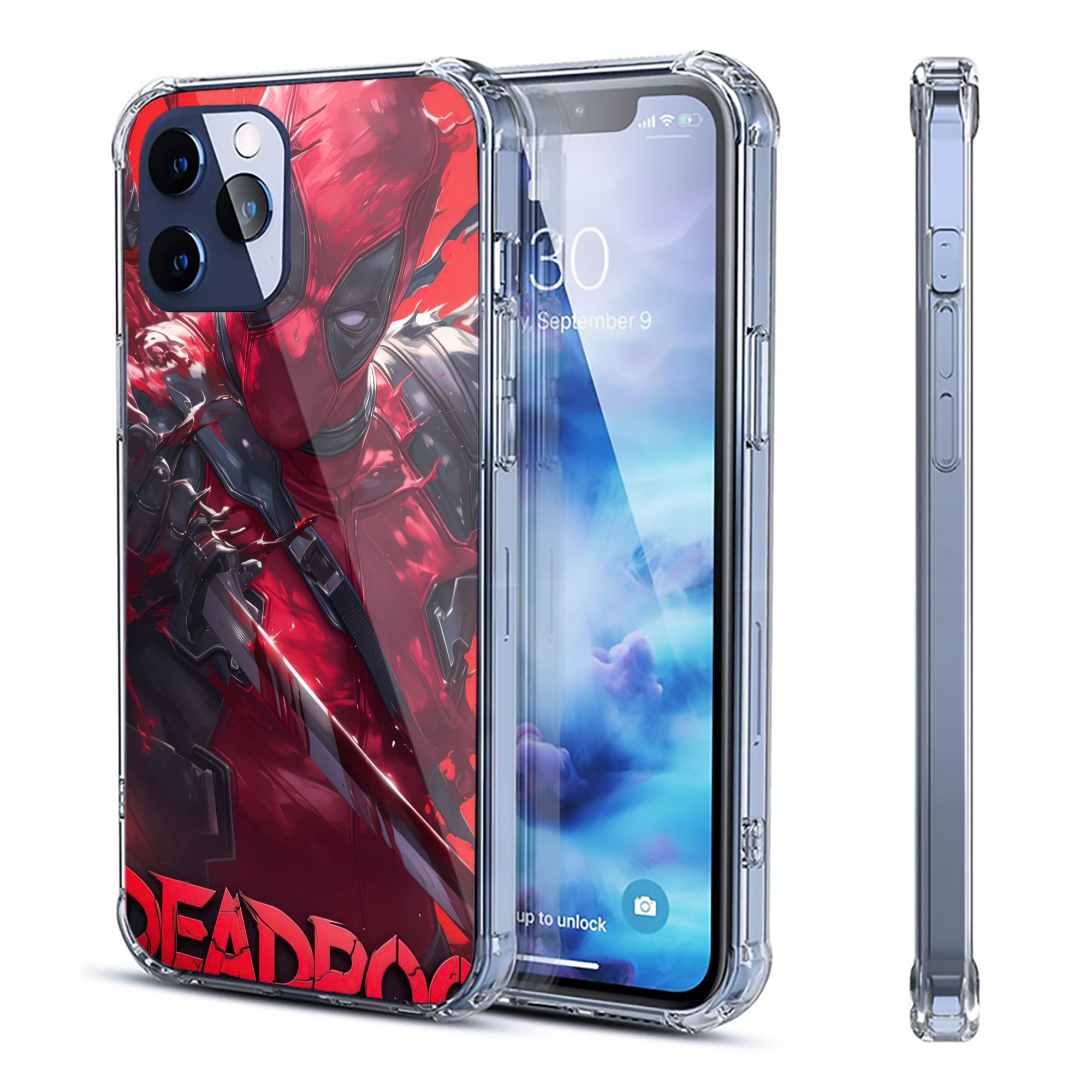（画像用） Deadpool デッドプール 【iPhone 12シリーズ対応】透明スマホケース（クリアソフトケース）
